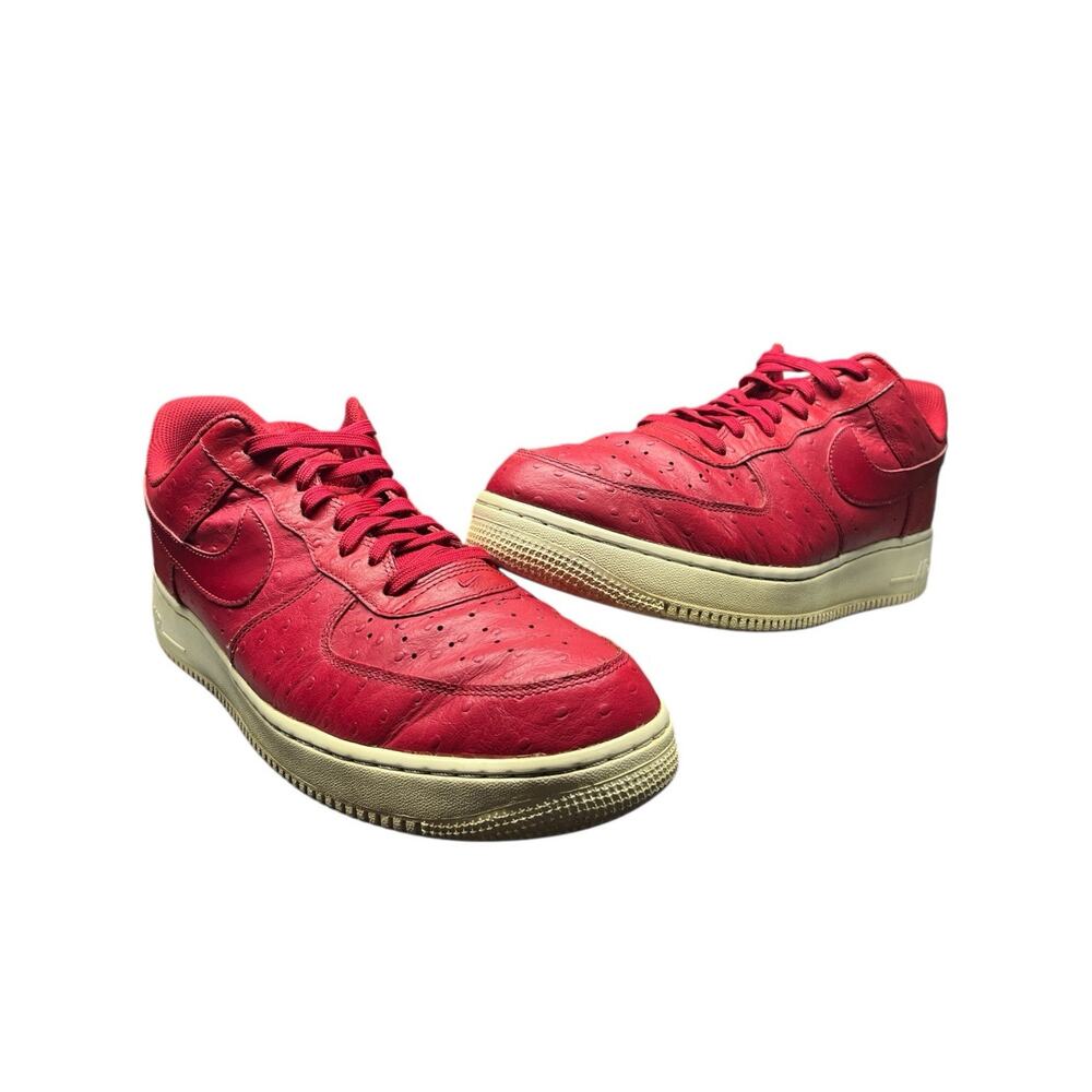 Nike Air Force 1 Mid Red Ostrich Leather 2015 Size 13